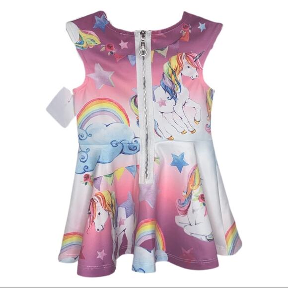 Baby Sara by Sara Sara Embellished Unicorn Dress 12 Months - Picture 3 of 3